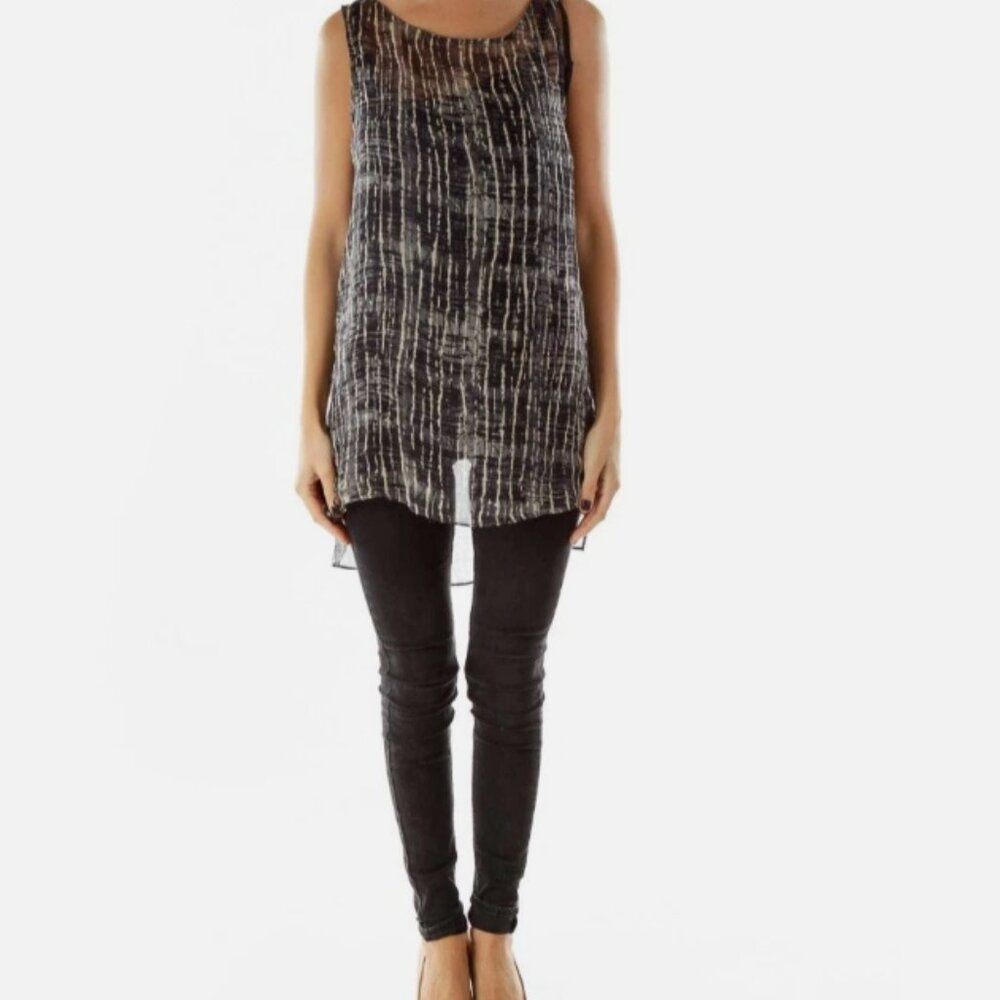 Eileen Fisher Black and Cream tank
